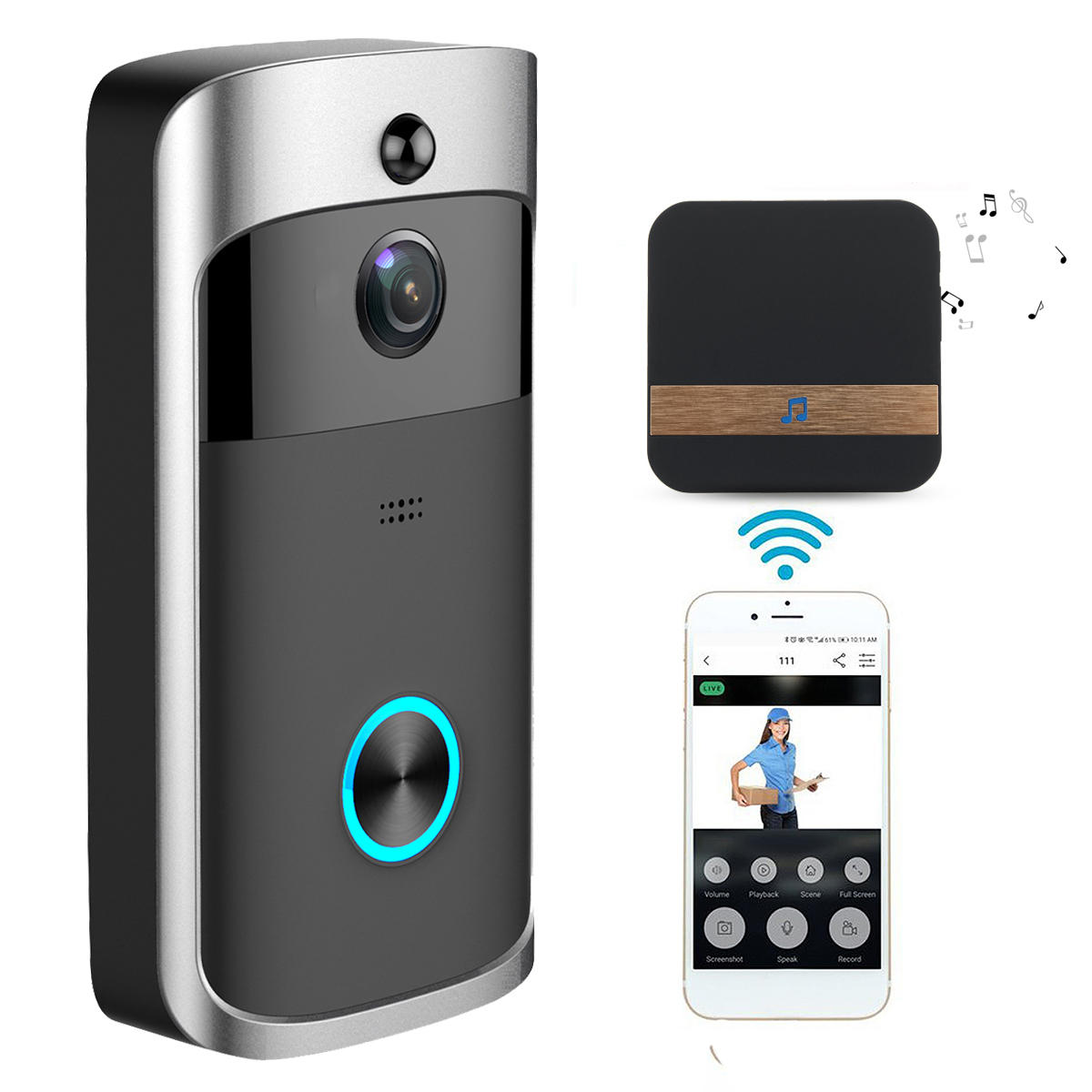 smart home wireless video doorbell installation