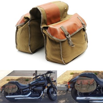 canvas motorcycle saddlebags