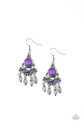 No Place Like Homestead Purple Paparazzi Earrings Paparazzi Jewelry Ice Blue Razzi