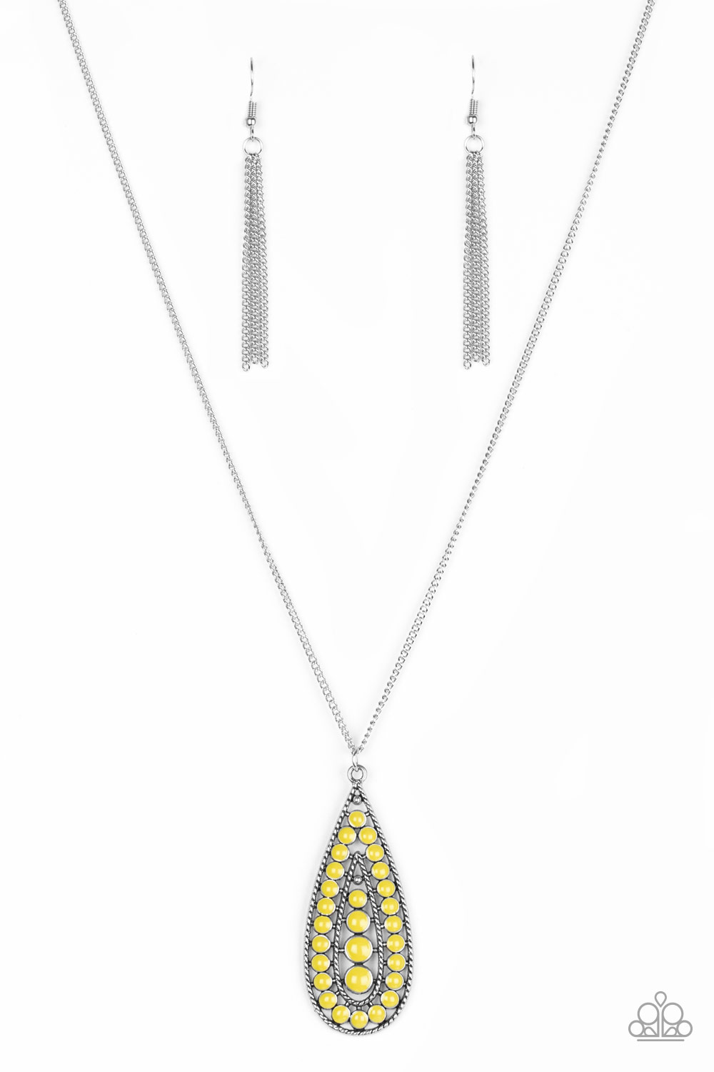 Tiki Tease - Yellow Paparazzi Necklace 