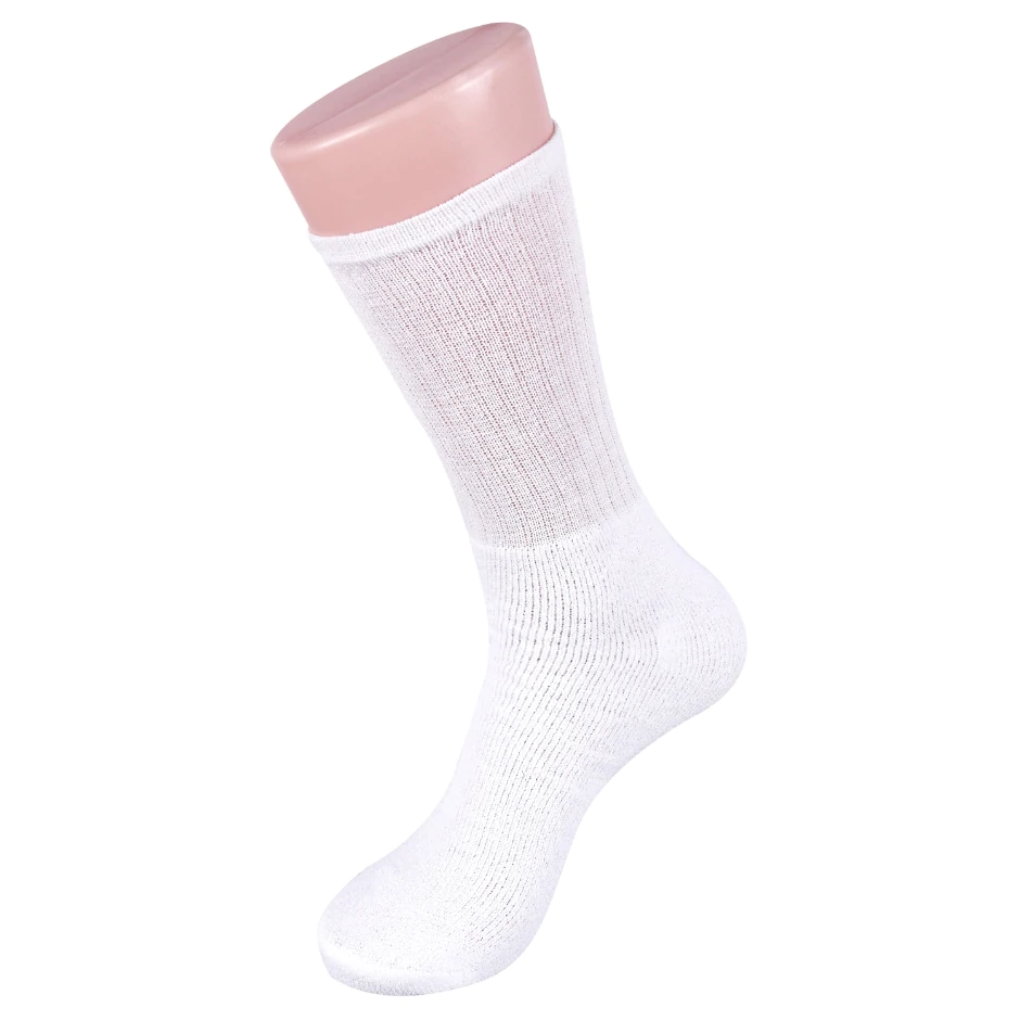 Men's Premium White Athletic Crew Socks, 2 Pack