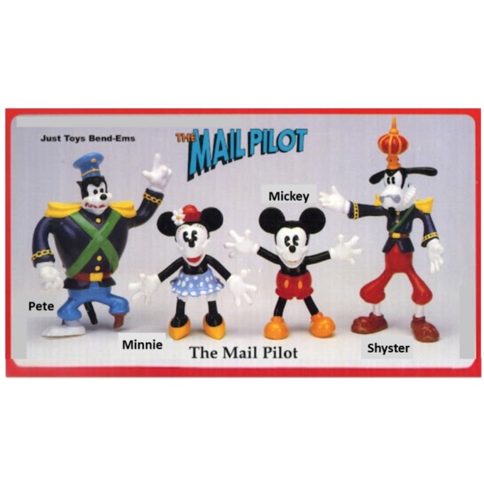 Micky様おまとめ専用ページです Just Toys Bend-Ems MAIL PILOT Four Figure Set - Disney-Treasures Store