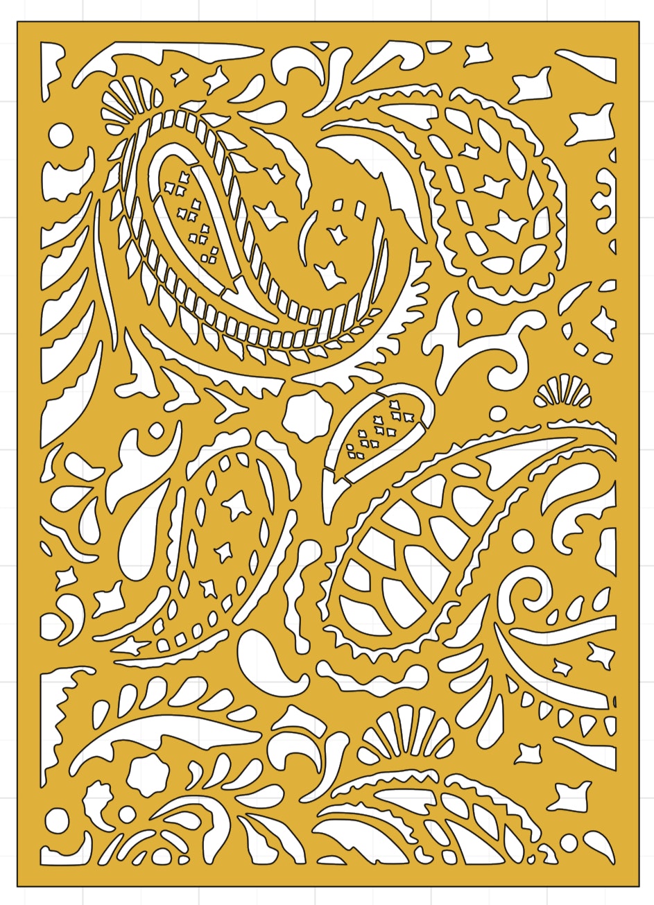 Classic Paisley Stencil Belle Stencils