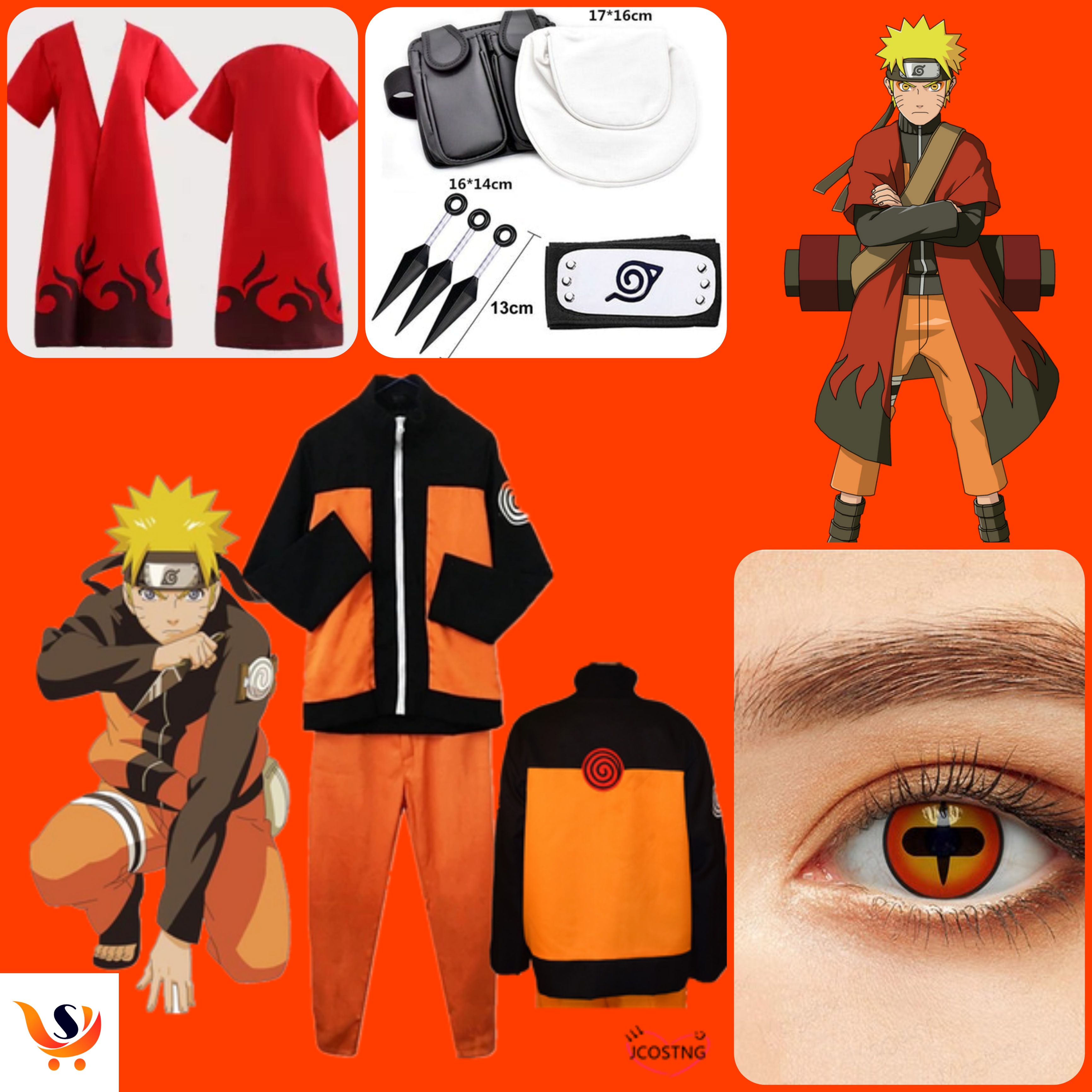 Naruto Cosplay Costume Uniform Cloak 6 Styles  Ghibli Store