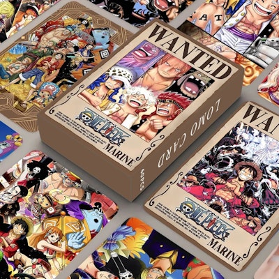 18pcs/lot Japanese manga one piece WANTED cards Anime golden