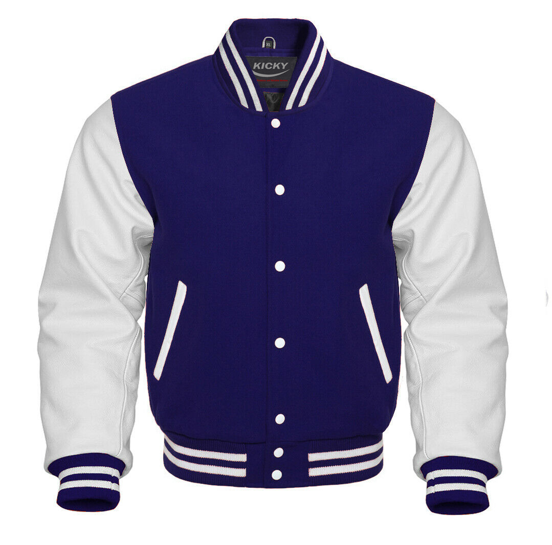 ́47 MLB New York Yankees Dalston Backer 47 Bomber Jacket Men College Jackets Blue in Size:M