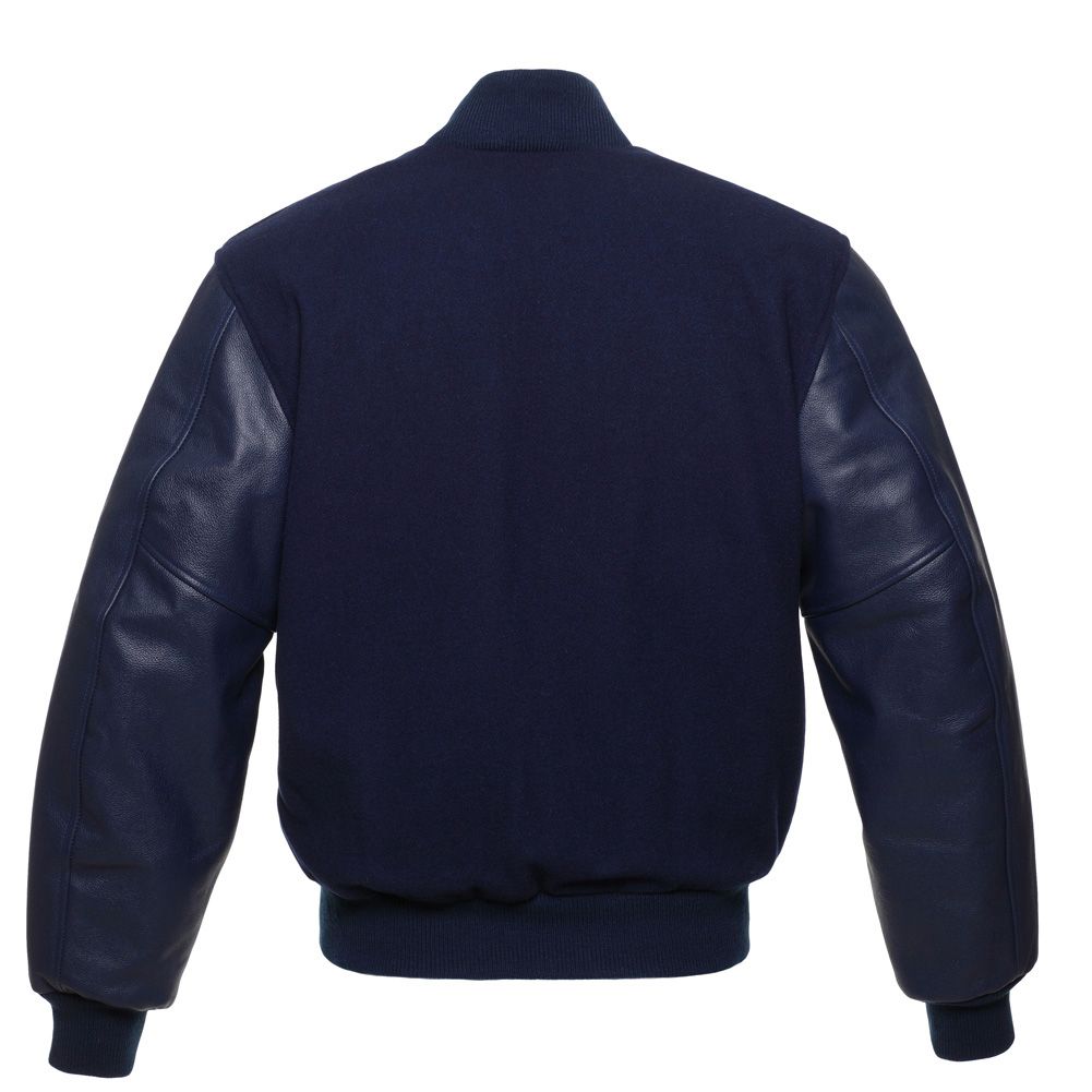 Varsity Letterman Baseball Bomber Jacket, 100% Melton Wool Body