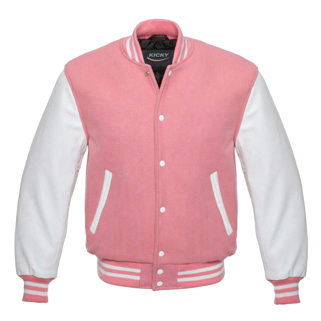 Vandy The Pink Baseball Jacket Brand Flocking Patchwork Varsity Coat  Clothes PU Leather Coats Winter Japanese Motorcycle Jackets