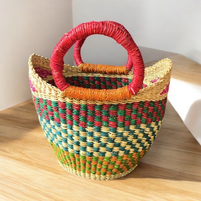 Handcrafted Mini U-Shopper Bolga Basket