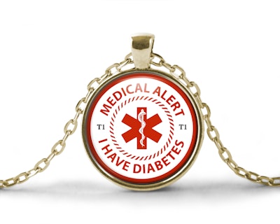 Mens diabetic necklace online