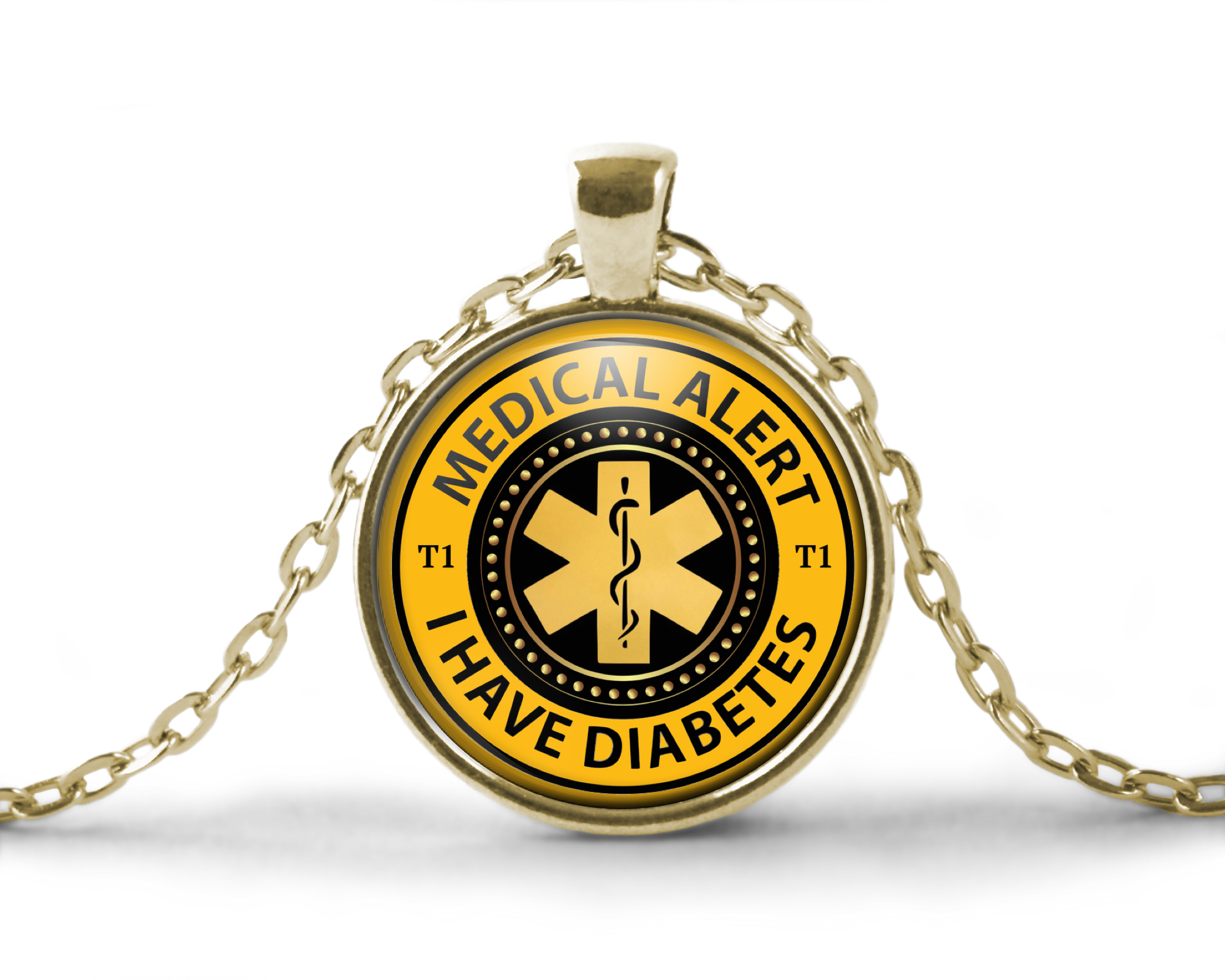 mens diabetic necklace