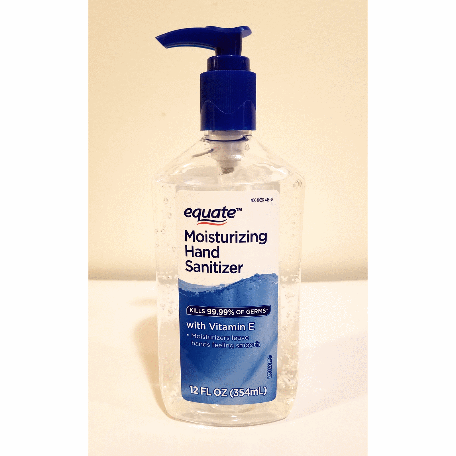 Equate Moisturizing Hand Sanitizer w Vitamin E 12 fl. oz. StaySafe International PPE Products