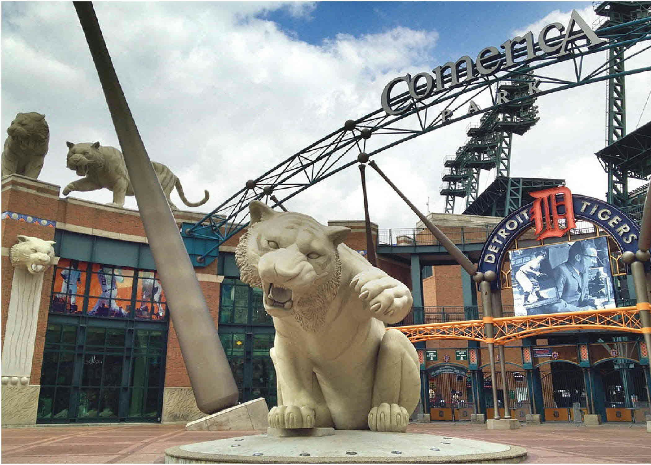Comerica Park - Home of the Detroit Tigers Greeting Card by Mountain Dreams