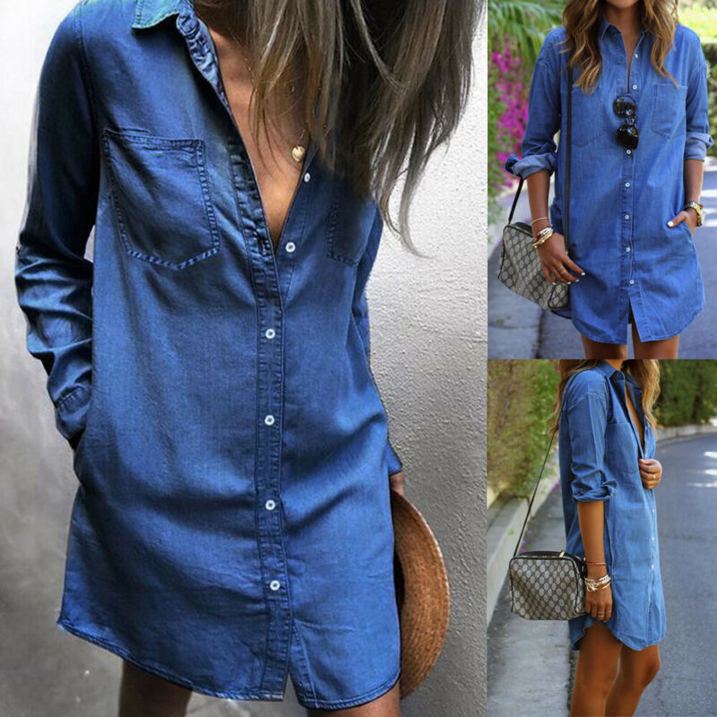 longline shirt dress womens
