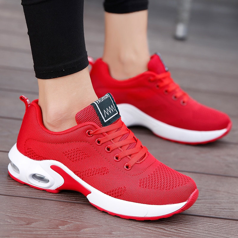 women casual shoes mesh cushioned outdoor sneakers