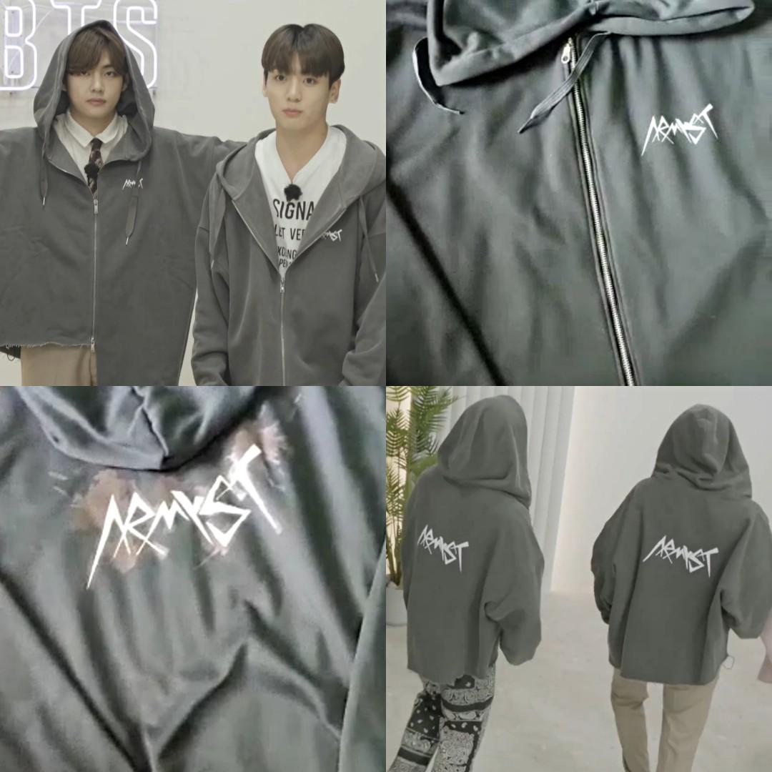 BTS Jungkook ARMYST Zip Up Hoody merch Zipper Sweatshirt Loose