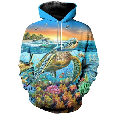 All Over Printed Sea Turtle Hoodie Yellow Monkey Clothing - roblox 3d print hoodie yellow monkey clothing hoodies hoodie print yellow hoodie