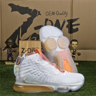 lebron 17 white orange