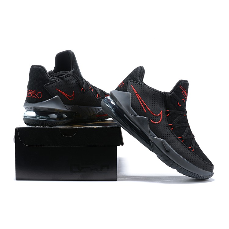 nike lebron 17 low black and red