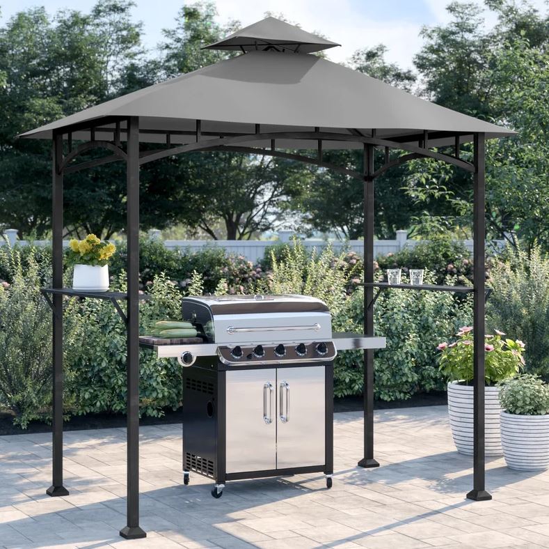 Details about   8'X5' Outdoor Barbecue Grill Gazebo Canopy Tent Patio BBQ Shelter W/Air Vent NEW 