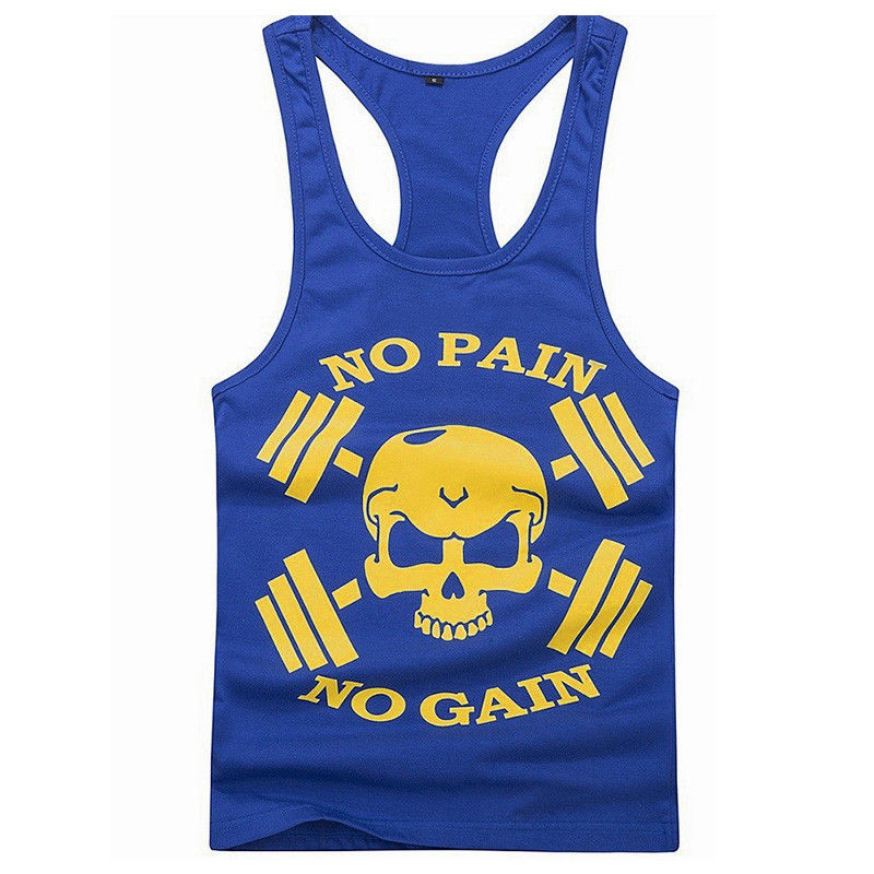 No Pain - No Gain * Skull - Men's Bodybuilding Tank Top